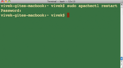 Apache mac terminal