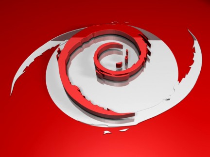Debian Linux server logo