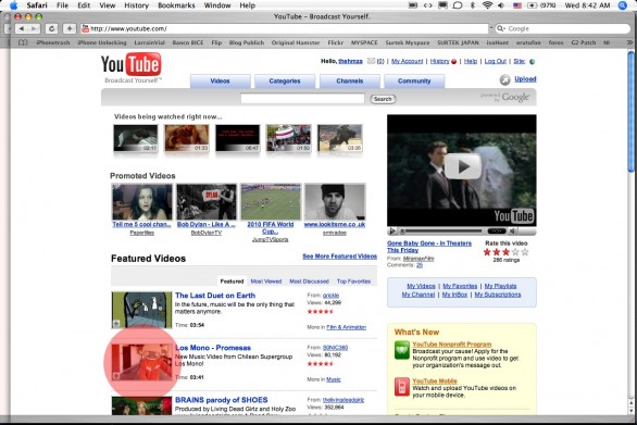 Web de Youtube
